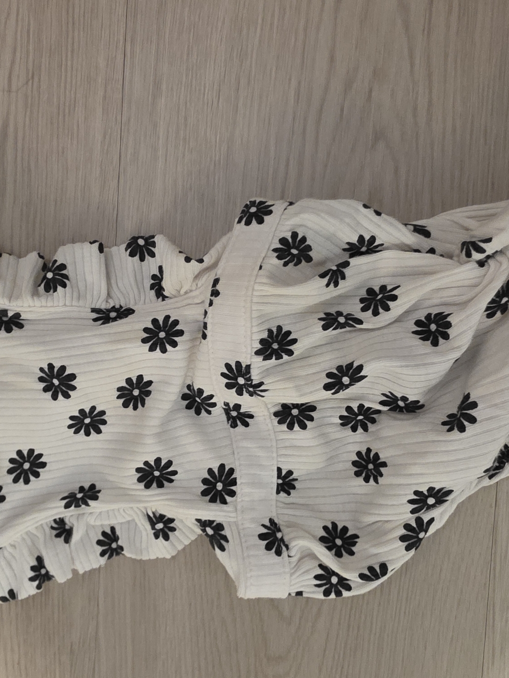 Cat & Jack White One-Piece with Black Daisy Print